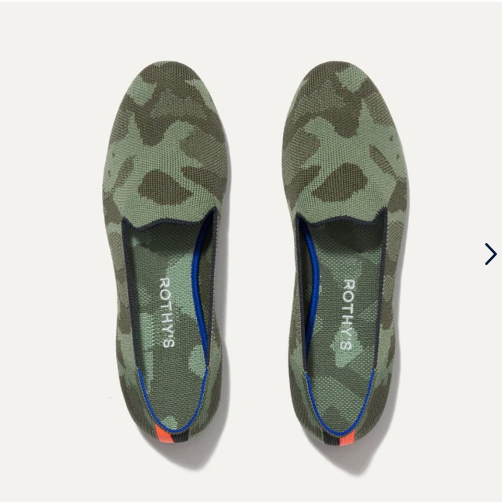 Rothy’s camo loafers. Only worn a few times, no damage!
